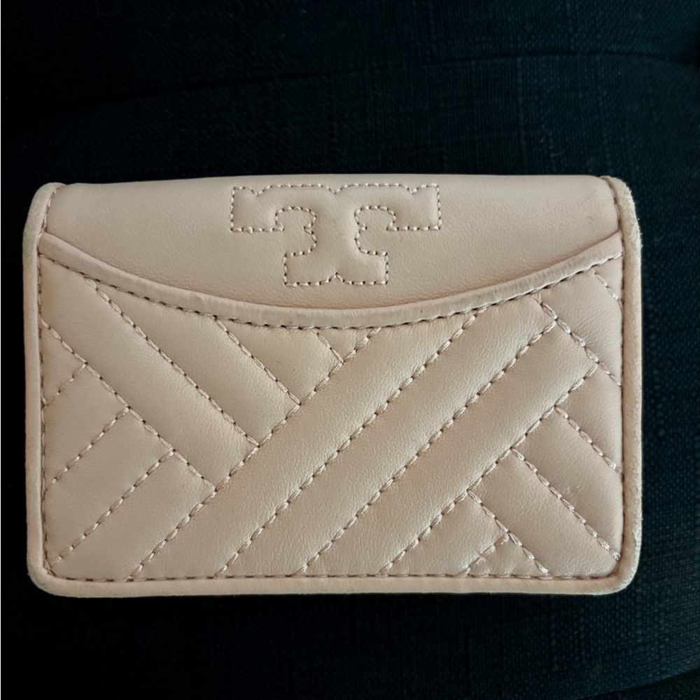 Tory Burch Quilted Tan Wallet